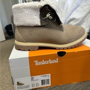 EUC Timberland Fleece Fold Over Nubuck